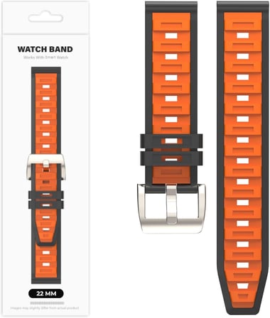 22mm Huawei Watch GT6/GT6 Pro/GT5/GT5 Pro/GT4/Watch 4 Pro/GT3/GT3 Pro/GT2/GT2 Pro 46mm Uyumlu Premium Çift Renkli Yumuşak Silikon Spor Kordon - Esnek, Su Geçirmez