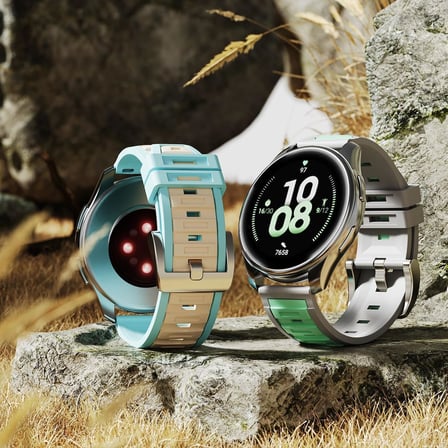22mm Huawei Watch GT6/GT6 Pro/GT5/GT5 Pro/GT4/Watch 4 Pro/GT3/GT3 Pro/GT2/GT2 Pro 46mm Uyumlu Premium Çift Renkli Yumuşak Silikon Spor Kordon - Esnek, Su Geçirmez