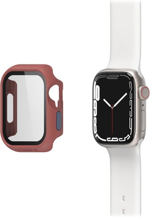 Eclipse Tampon, Apple Watch Serisi 9/8/7-41mm için Dahili Ekran Koruyucu, Temperli Cam, Darbeye ve Düşmeye Karşı Koruyucu ve Apple Watch Uyumlu İnce Koruyucu Kılıf, Kahverengi