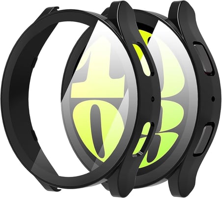 Samsung Galaxy Watch 6 40mm Kılıf Matte Premium Slim WatchBand Siyah [Galaxy Watch 6 40mm ile Uyumlu Kılıf - Siyah]