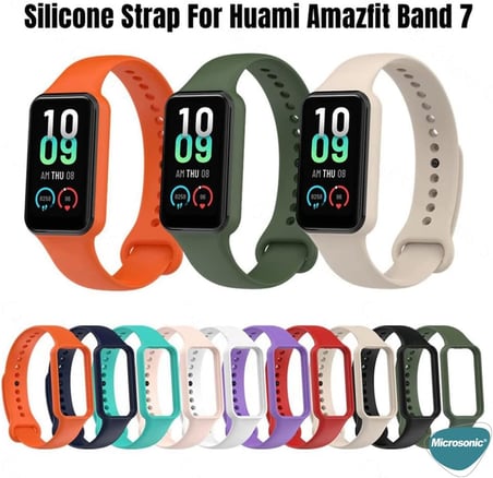 Amazfit Band 7 Silikon Kordon Lila