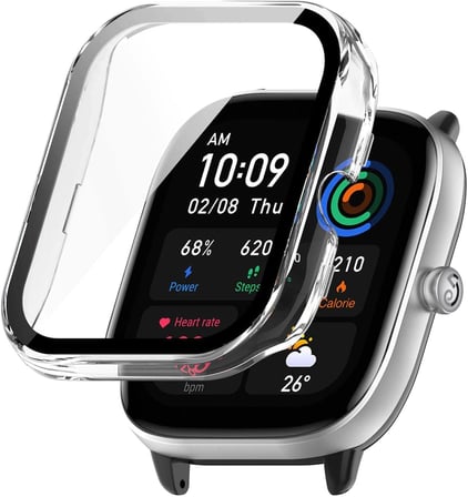 Amazfit GTS 4 Mini için Kılıf Clear Premium Slim WatchBand Şeffaf [GTS 4 Mini ile Uyumlu Kılıf - Şeffaf]