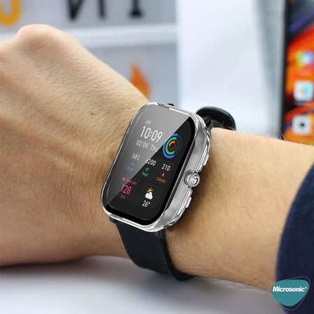 Amazfit GTS 4 Mini için Kılıf Clear Premium Slim WatchBand Şeffaf [GTS 4 Mini ile Uyumlu Kılıf - Şeffaf]