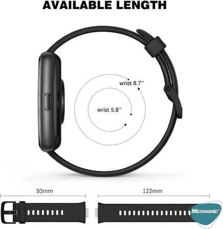 Huawei Watch Fit 2 Kordon, Silicone Sport Band Kırmızı