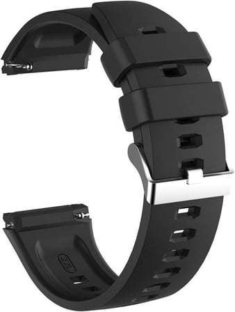 Xiaomi Amazfit GTR 47mm için Kordon, Silicone RapidBands Siyah [GTR 47mm ile Uyumlu Kordon - Siyah]