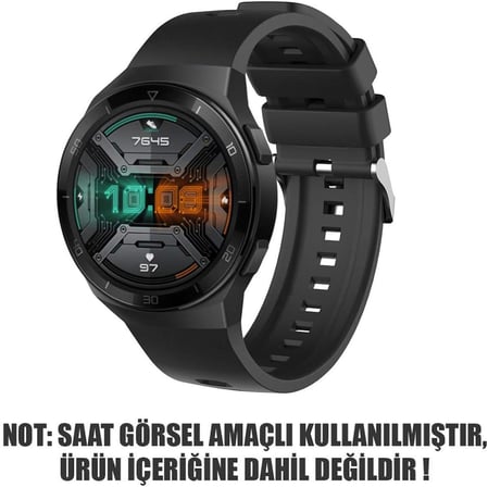 Xiaomi Amazfit GTR 47mm için Kordon, Silicone RapidBands Siyah [GTR 47mm ile Uyumlu Kordon - Siyah]