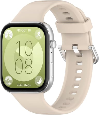 Huawei Watch Fit 5 için Kordon, Silicone Sport Band Bej [Watch Fit 5 ile Uyumlu Kordon - Bej]