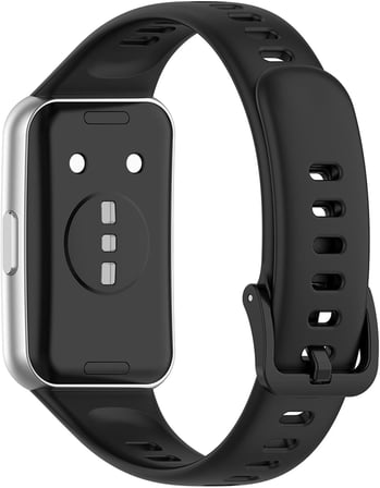 Huawei Band 11 için Kordon, Silicone Sport Band Siyah [Band 11 ile Uyumlu Kordon - Siyah]