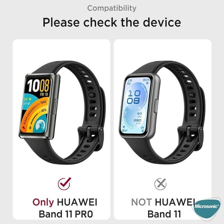 Huawei Band 11 Pro için Kılıf 360 Full Round Soft Silicone Şeffaf [Band 11 Pro ile Uyumlu Kılıf - Şeffaf]
