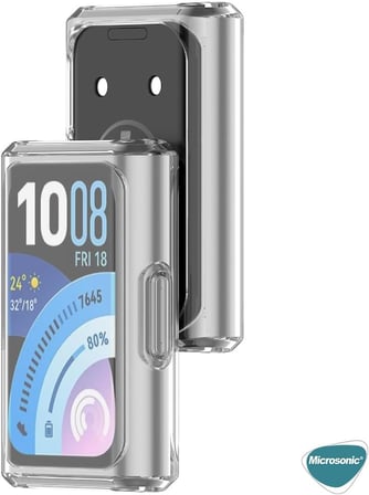 Huawei Band 11 Pro için Kılıf 360 Full Round Soft Silicone Şeffaf [Band 11 Pro ile Uyumlu Kılıf - Şeffaf]