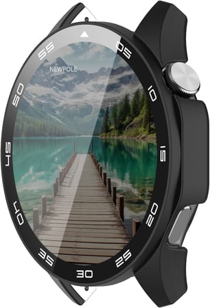 Huawei Watch GT4 46mm İçin Watch Ekran Koruyucu Kırılmaz Cam ve Tam Kaplayan Watch Kasa Koruyucu Kılıf Yüksek Hassasiyetli Kılıf Huawei Watch GT4 46mm ile Uyumludur