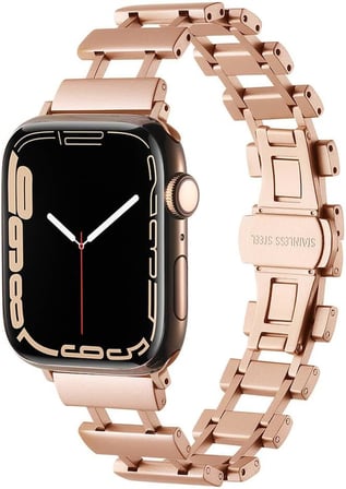 Apple İle Uyumlu Watch 38mm/40mm KRD-96 Metal Kordon Rose Gold