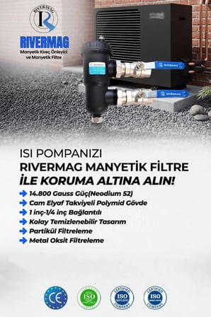 Endüstriyel Tip Manyetik Kombi Bakım Filtresi 1inç 1'' Pirinç Metal Vanalı Kireç Pas Kir Önleyici 25.000 Gauss