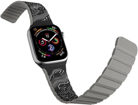 Watch 42mm Uyumlu Kordon Technology Magnetik Tak Çıkar Silikon Strap Kayış