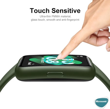 Honor Band 10 Tam Kaplayan Nano Cam Ekran Koruyucu Siyah [Honor Band 10 ile Uyumlu Ekran Koruyucu - Siyah]