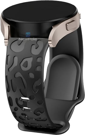 Samsung Galaxy Watch 7/6/5/4/FE 44mm 40mm/ Watch 6 Classic 47mm 43mm/Watch 5 Pro 45mm ile Uyumlu Kordon Leopar Desenli Kordon Kopma Karşıtı 20mm Kordon