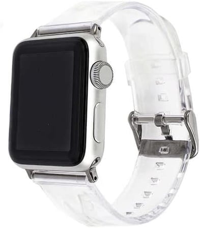 ​​​Apple İle Uyumlu Watch 42mm KRD-13 Şeffaf Silikon Kordon Renksiz