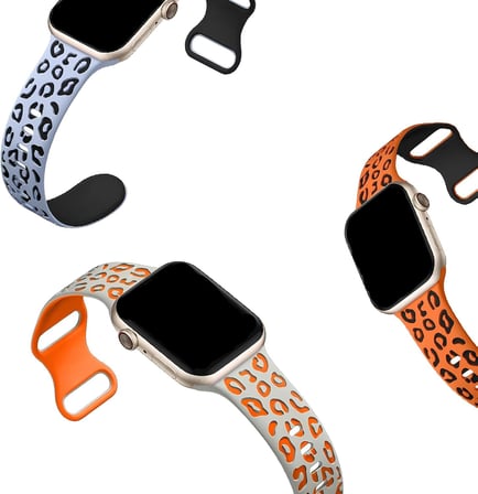 Watch 42mm(Seri 10) 41mm 40mm 38mm ile Uyumlu Kordon Leopar Desenli Kordon Kopma Karşıtı Rahatsız Etmeyen Watch Ultra 2/1 10 9 8 SE 7 6 5 4 3 2 1 ile Uyumlu Kordon