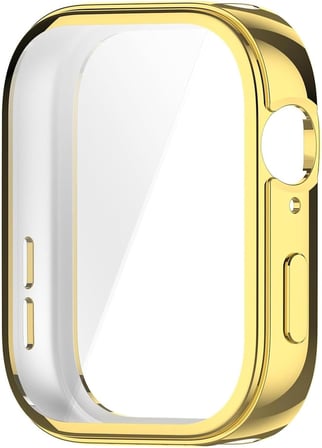 Huawei Watch Fit 3 için Kılıf 360 Full Round Soft Silicone Gold [Watch Fit 3 ile Uyumlu Kılıf - Gold]