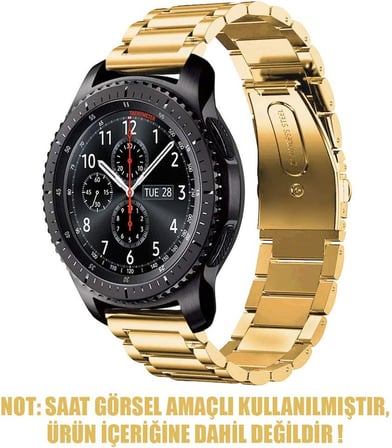 Samsung Galaxy Watch FE Metal Stainless Steel Kordon (Samsung Galaxy Watch FE ile Uyumlu Kordon, Akıllı Saat Kayışı)