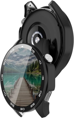 Huawei Watch GT4 41mm İçin Watch Ekran Koruyucu Kırılmaz Cam ve Tam Kaplayan Watch Kasa Koruyucu Kılıf Yüksek Hassasiyetli Kılıf Huawei Watch GT4 41mm ile Uyumludur (Rose)