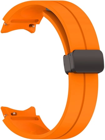 Galaxy İle Uyumlu Watch 4 40mm KRD-84 Silikon Kordon, Açık Turuncu