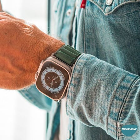 Apple Watch SE 2022 44mm için Kordon Alps Spin Yeşil [Watch SE 2022 44mm ile Uyumlu Kordon - Yeşil]