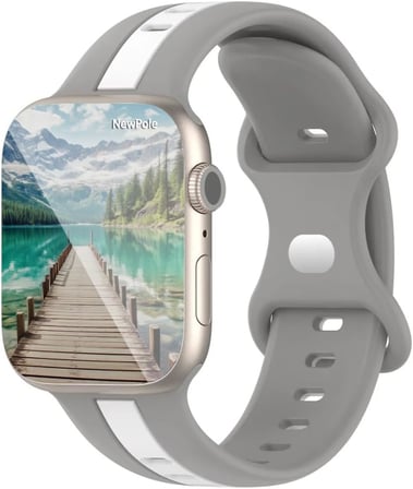 Kordon Dual Renkli Kopma Karşıtı Kordon Spor Rahatsız Etmeyen Watch Ultra 2/1 9 8 SE 7 6 5 4 3 2 1 ile Uyumlu Kordon