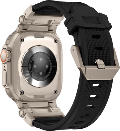 Watch 45mm 44mm 42mm 49mm Uyumlu Kordon Hiron Premium Metal Aparatlı Kopma Karşıtı Kordon Spor Rahatsız Etmeyen Apple Watch Ultra 2/1 9 8 SE 7 6 5 4 3 2 1 Serisi Uyumlu Kordon