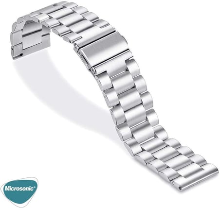 Amazfit Bip 5 Metal Stainless Steel Kordon (Amazfit Bip 5 ile Uyumlu Kordon, Akıllı Saat Kayışı)