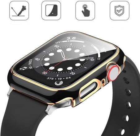 [Watch 8 7 45MM] Watch 8 7 45MM Watch Kasa Rose Ekran Koruyucu Kırılmaz Cam ve Tam Kaplayan Watch Kasa Koruyucu Kılıf Yüksek Hassasiyetli Tam Kaplayan Kılıf Apple Watch 8 7 45MM ile Uyumludur
