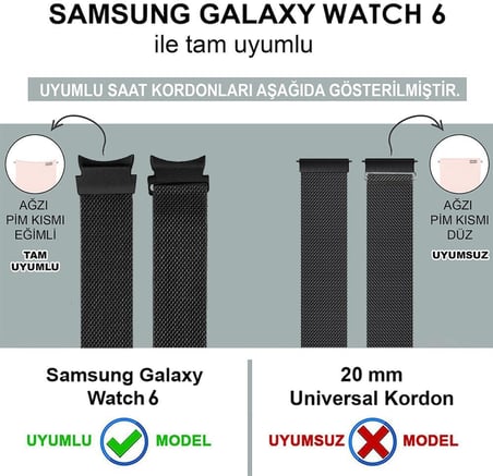Samsung Galaxy Watch 6 Classic 47mm için Kordon Milano Loop Çok Renkli [Galaxy Watch 6 Classic 47mm ile Uyumlu Kordon - Çok Renkli]