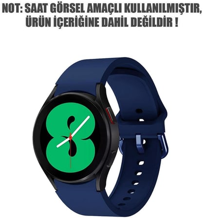 Samsung Galaxy Watch 6 40mm için Kordon Solid Silicone Band Petrol Mavisi [Galaxy Watch 6 40mm ile Uyumlu Kordon - Petrol Mavisi]