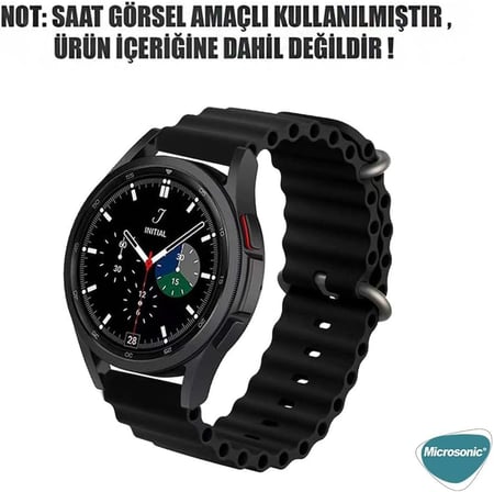 Garmin Forerunner 265 için Kordon Ocean Band Siyah [Forerunner 265 ile Uyumlu Kordon - Siyah]