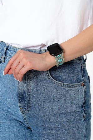 Charm Black 42-44-45-49 mm Apple Watch Braided Band