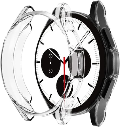Samsung Galaxy Watch 4 Classic 46mm için Kılıf 360 Full Round Soft Silicone Şeffaf [Galaxy Watch 4 Classic 46mm ile Uyumlu Kılıf - Şeffaf]