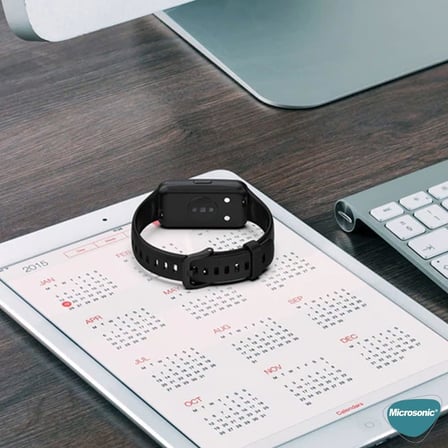Honor Band 7 Kordon Silicone Sport Band Siyah