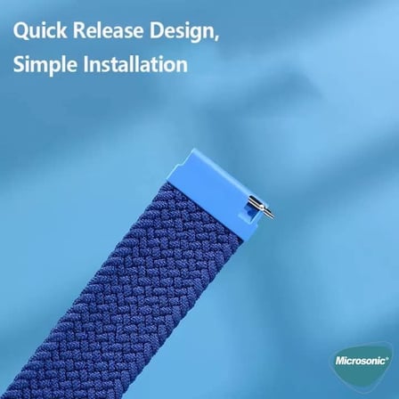 Amazfit GTS 4 Mini Kordon, (Medium Size, 155mm) Braided Solo Loop Band Siyah