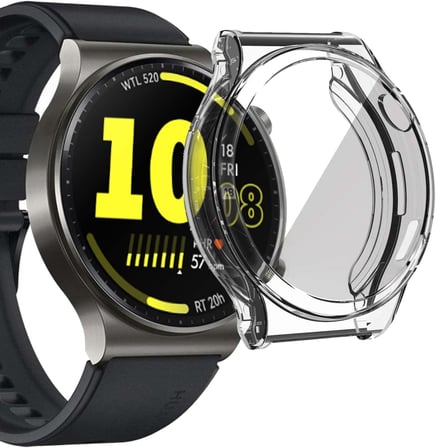 Huawei Watch GT 3 SE için Kılıf 360 Full Round Soft Silicone Şeffaf [Watch GT 3 SE ile Uyumlu Kılıf - Şeffaf]