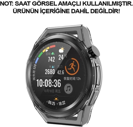 Huawei Watch GT 3 SE için Kılıf 360 Full Round Soft Silicone Şeffaf [Watch GT 3 SE ile Uyumlu Kılıf - Şeffaf]