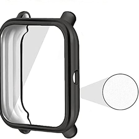 Amazfit GTS 2 ile uyumlu Silikon Siyah Ekran Koruma Kılıf Tam Kaplayan Amazfit GTS 2 ile uyumlu Pastiche Koruma Kılıf