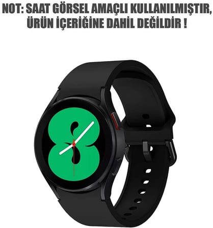 Samsung Galaxy Watch 5 Pro 45mm Kordon Solid Silicone Band Siyah