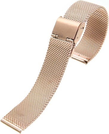 24mm Saat Kordonu Rose Bakır Hasır Kolçak 1.Kalite Örgü Kordon