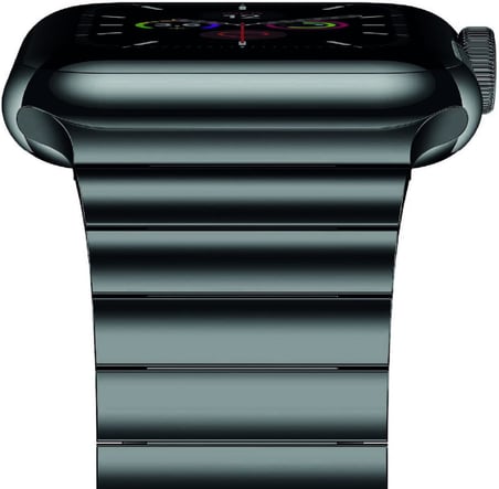 Apple Watch Tüm Seriler ile Uyumlu Balıksırtı Baklalı Paslanmaz Çelik Kordon (38-40-41 mm Gold)