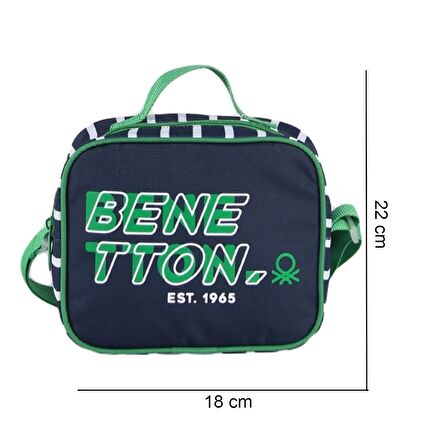 Benetton Laptop Bölmeli Okul Sırt Çantası 3 Bölmeli+Beslenme Çantası