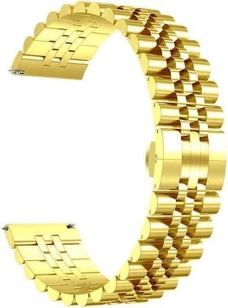 Huawei İle Uyumlu GT2 46mm KRD-36 22mm Metal Kordon, Gold
