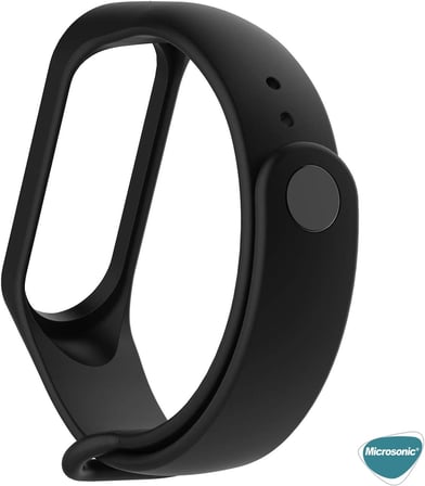 Xiaomi Mi Band 6 için Silikon Kordon Siyah [Mi Band 6 ile Uyumlu Kordon - Siyah]