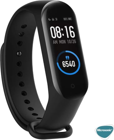 Xiaomi Mi Band 6 için Silikon Kordon Siyah [Mi Band 6 ile Uyumlu Kordon - Siyah]