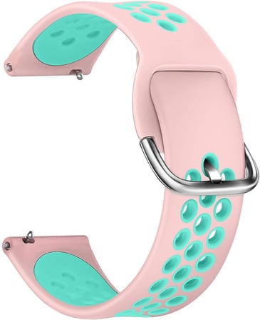 Huawei Watch GT2 Pro Rainbow Sport Band için Kordon Açık Pembe Turkuaz
