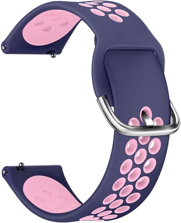 Huawei Watch GT 2e Rainbow Sport Band için Kordon Lacivert Pembe